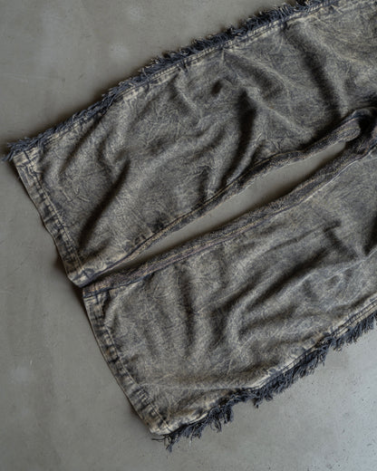 90's design all pattern semi flare easy pants