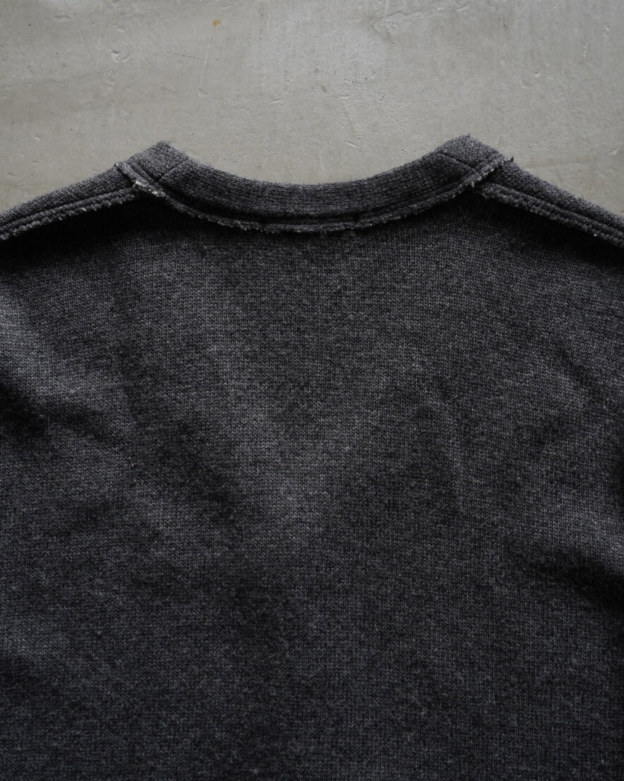 COMME des GARCONS HOMME heather charcoal gray knit cardigan