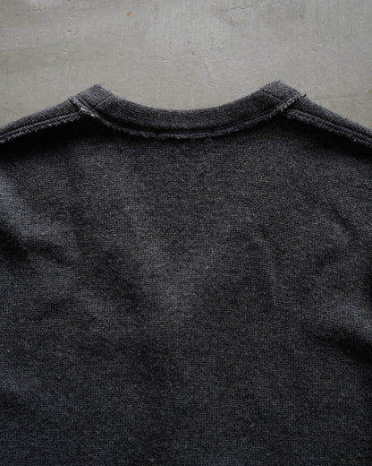 COMME des GARCONS HOMME heather charcoal gray knit cardigan