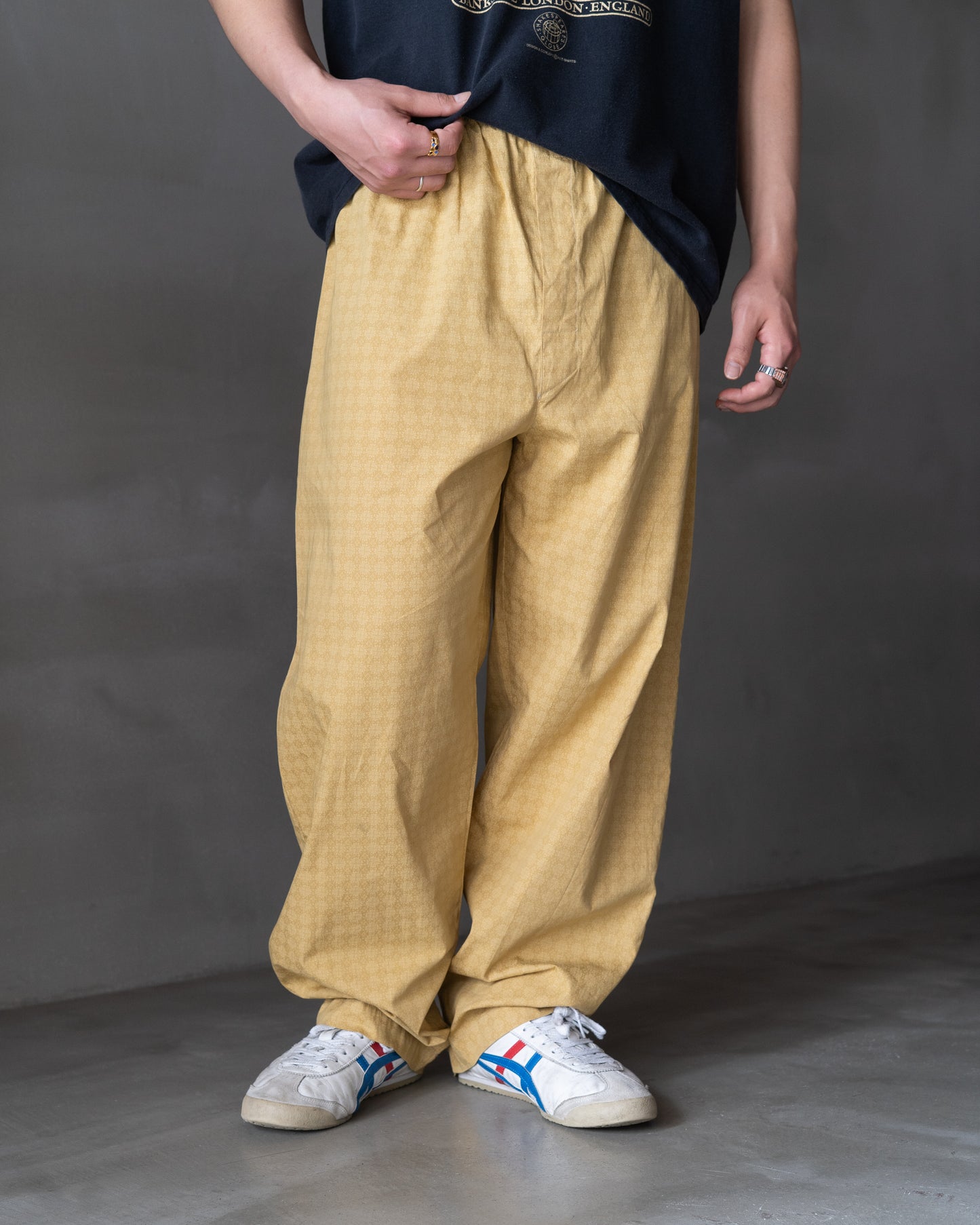 all pattern design mustard easy pants