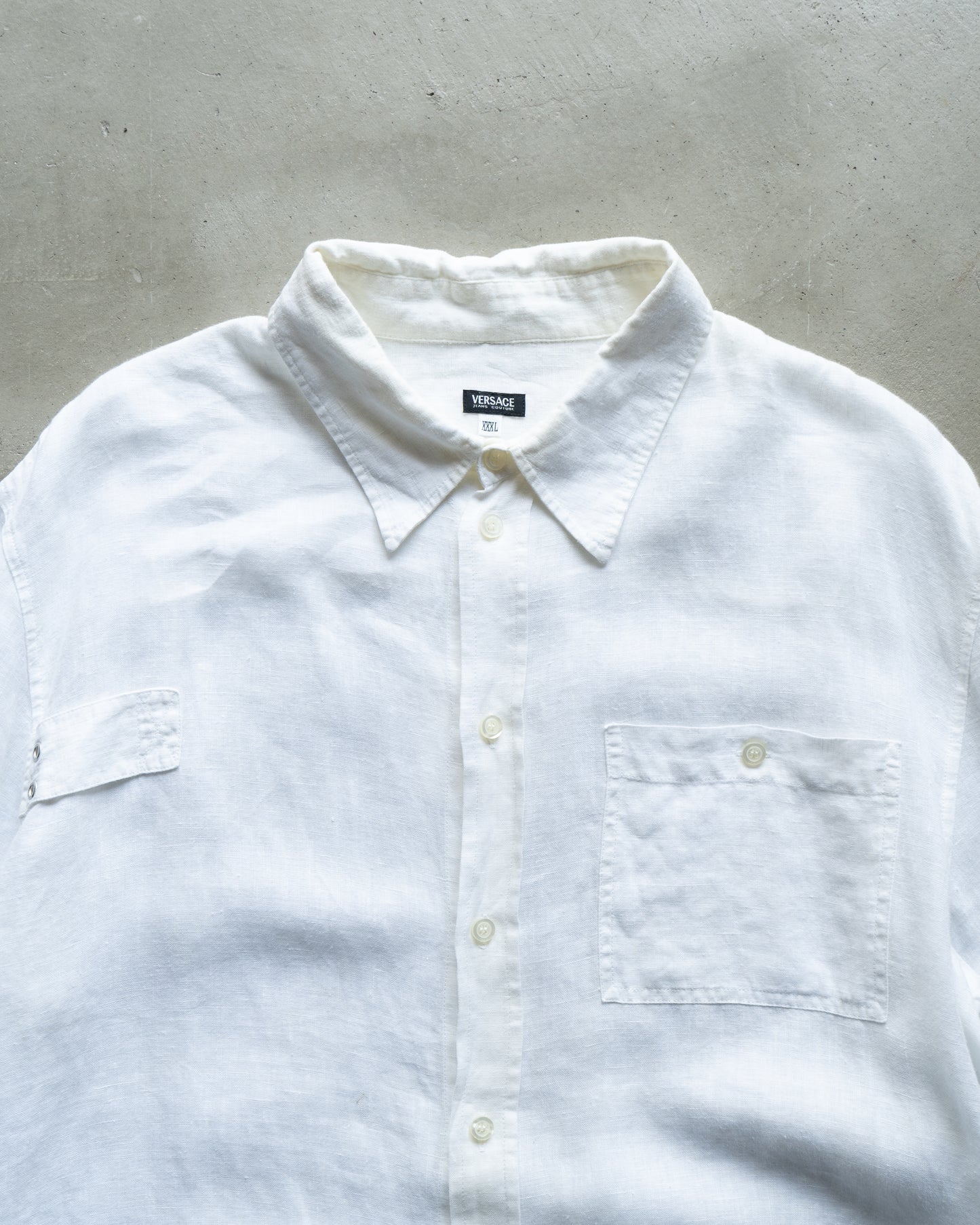 versace linen short sleeve shirts