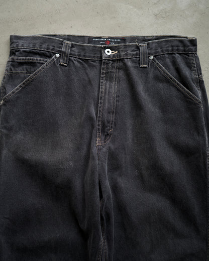 90s “MISSION BLUES”Painter Black Denim Pants