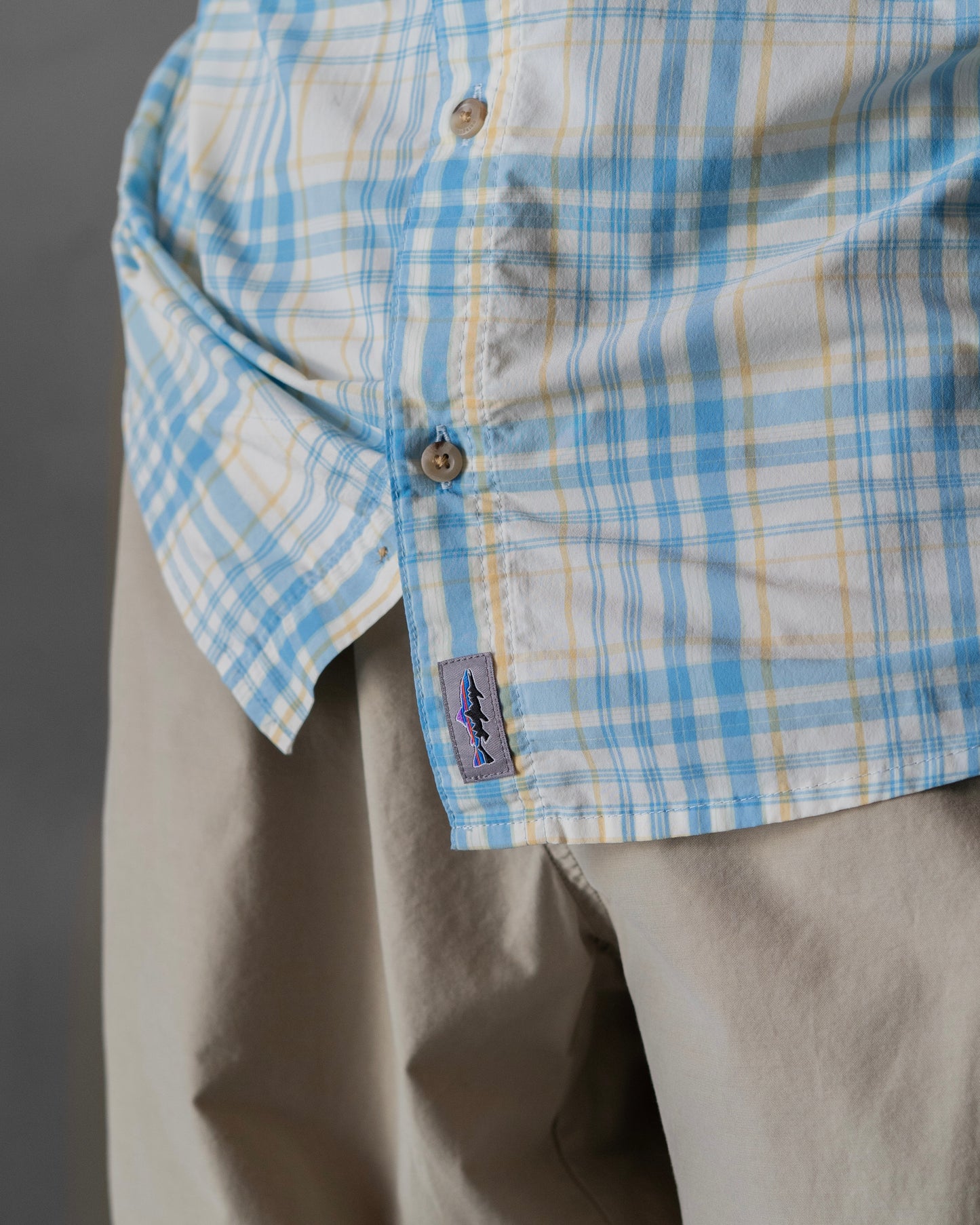 Patagonia plaid check pattern "Sun Stretch Long sleeve shirt"
