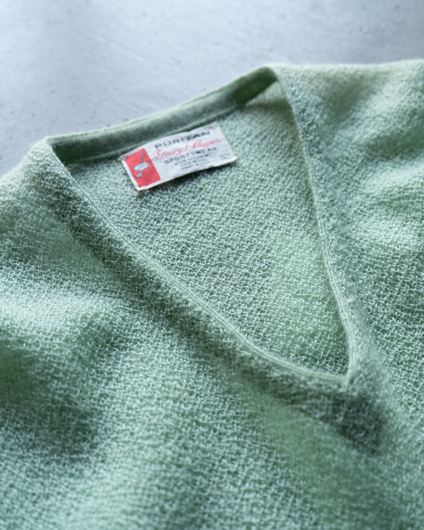 60's Puritan mohair wool v neck knit