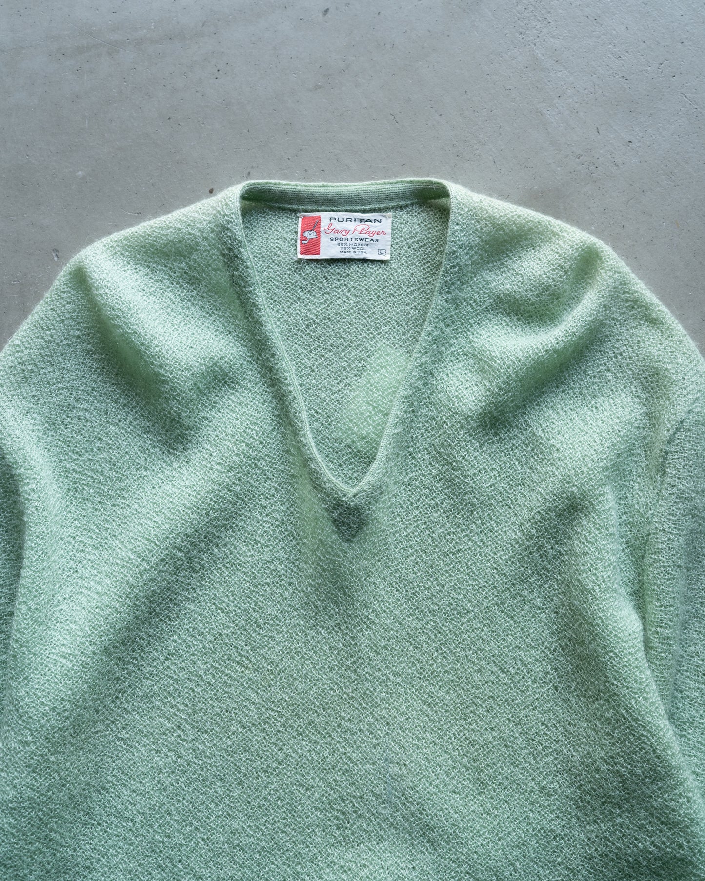60's Puritan mohair wool v neck knit