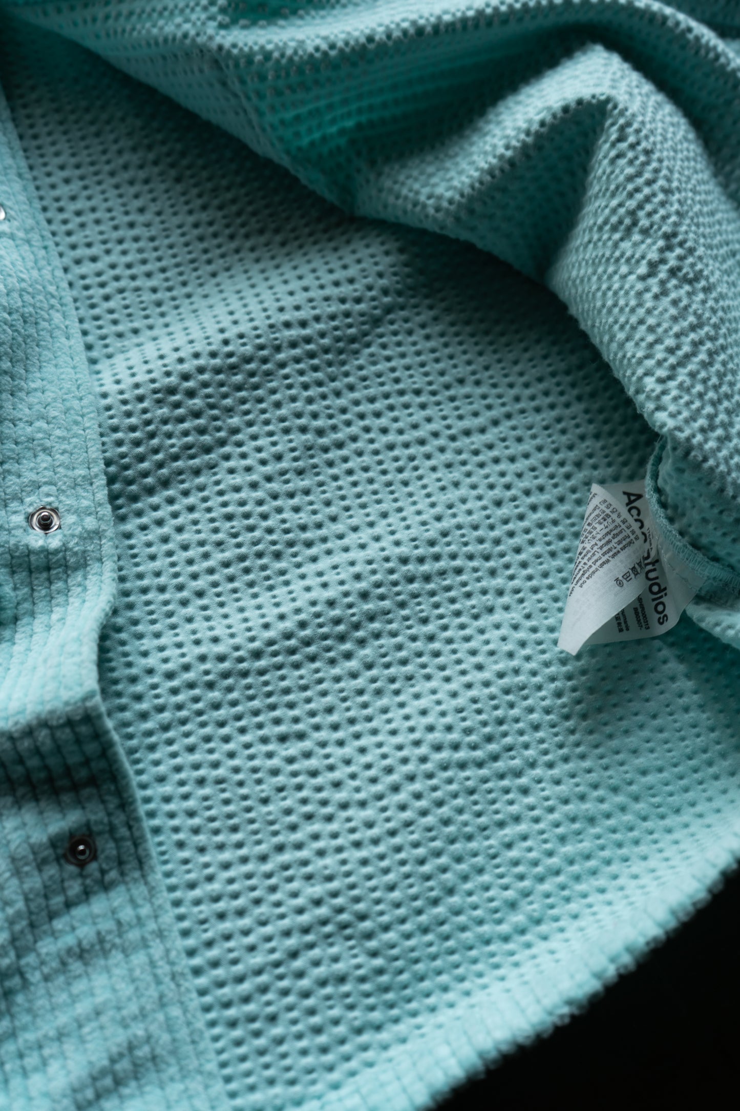 Acne Studios corduroy snap button design shirts