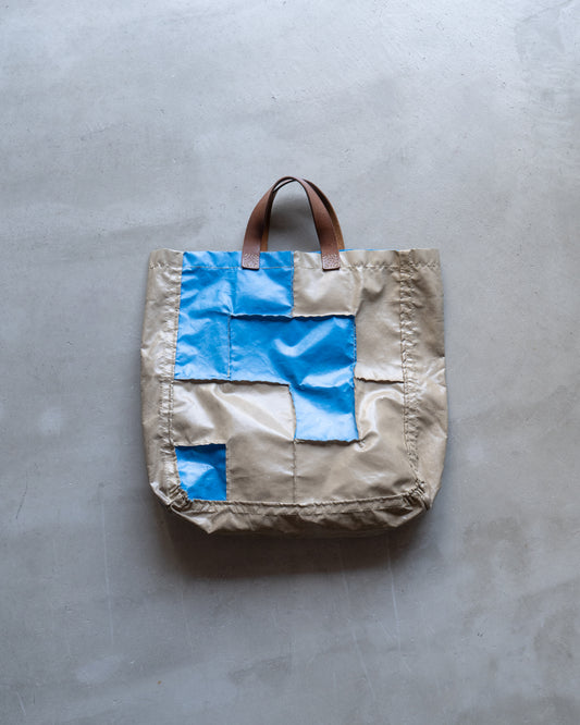 Comme des garçons PVC patchwork design tote bag