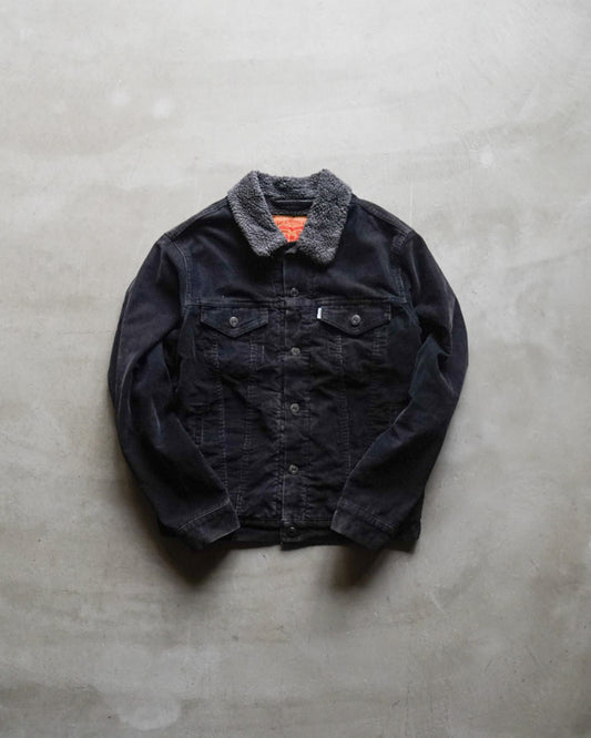 Levi's design black denim boa jacket
