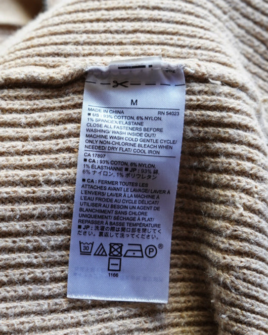 BANANA REPUBLIC Driver's Zip Up cotton Knit