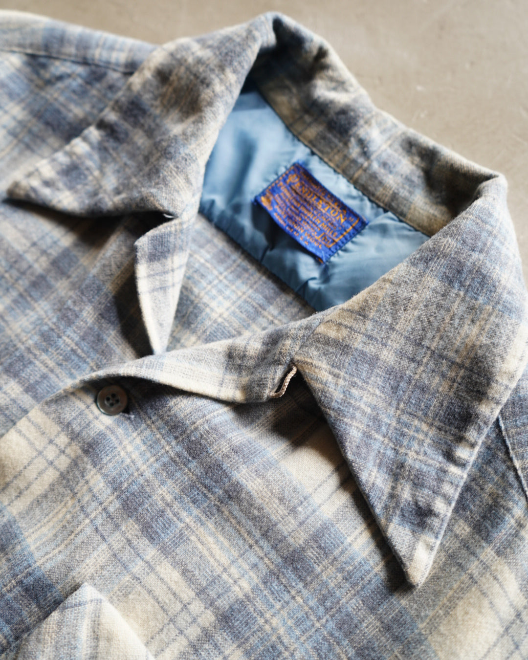 70s PENDLETON wool  plaid pattern shirt