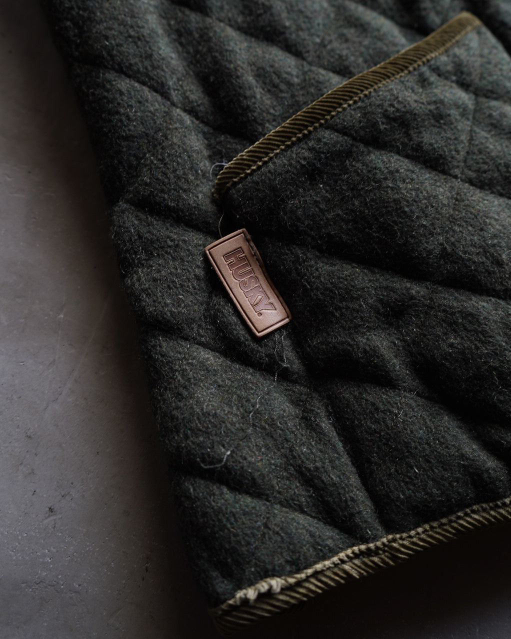 HUSKY wool switching quilting jacket