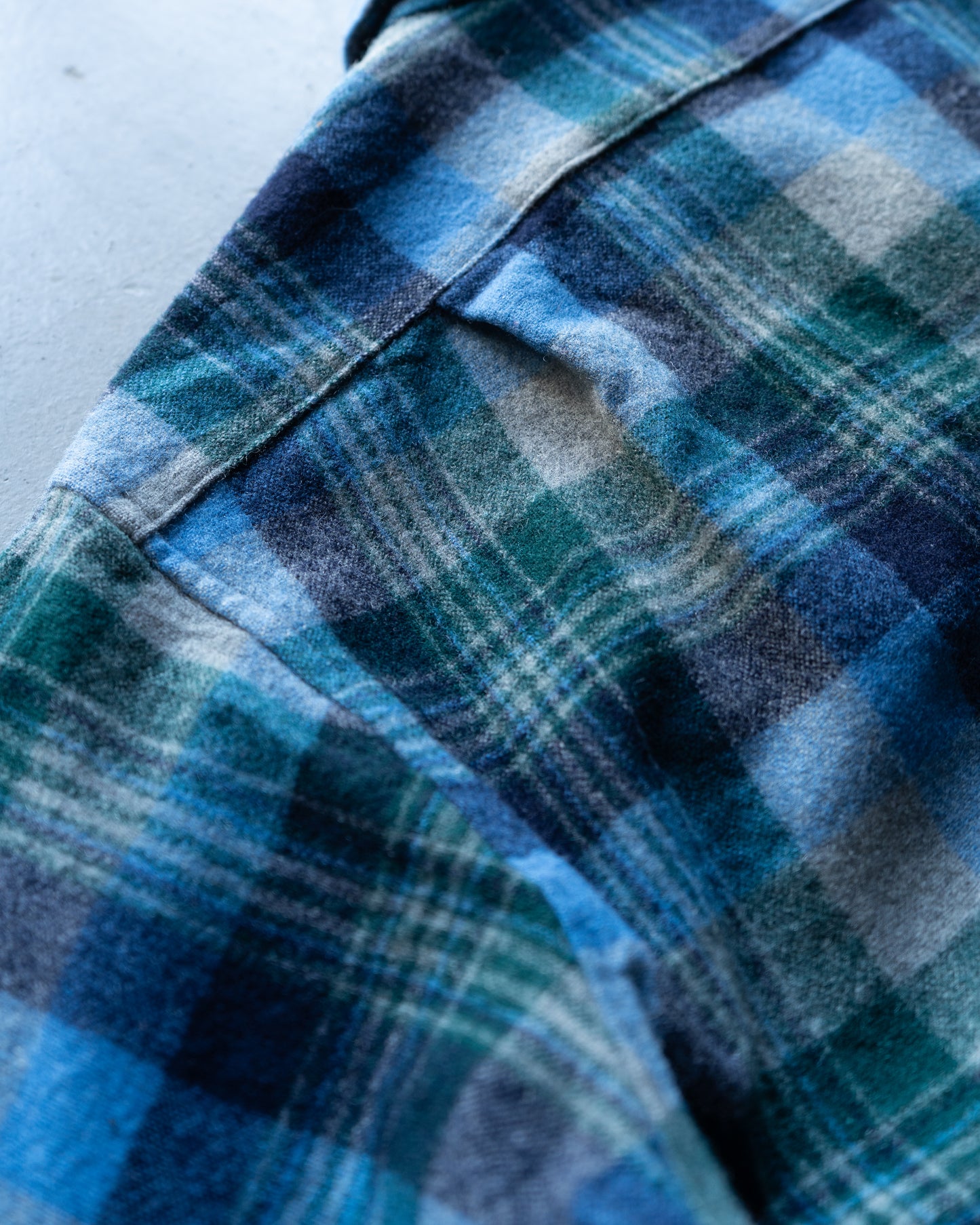 60~70's Pendleton wool open collar check shirts