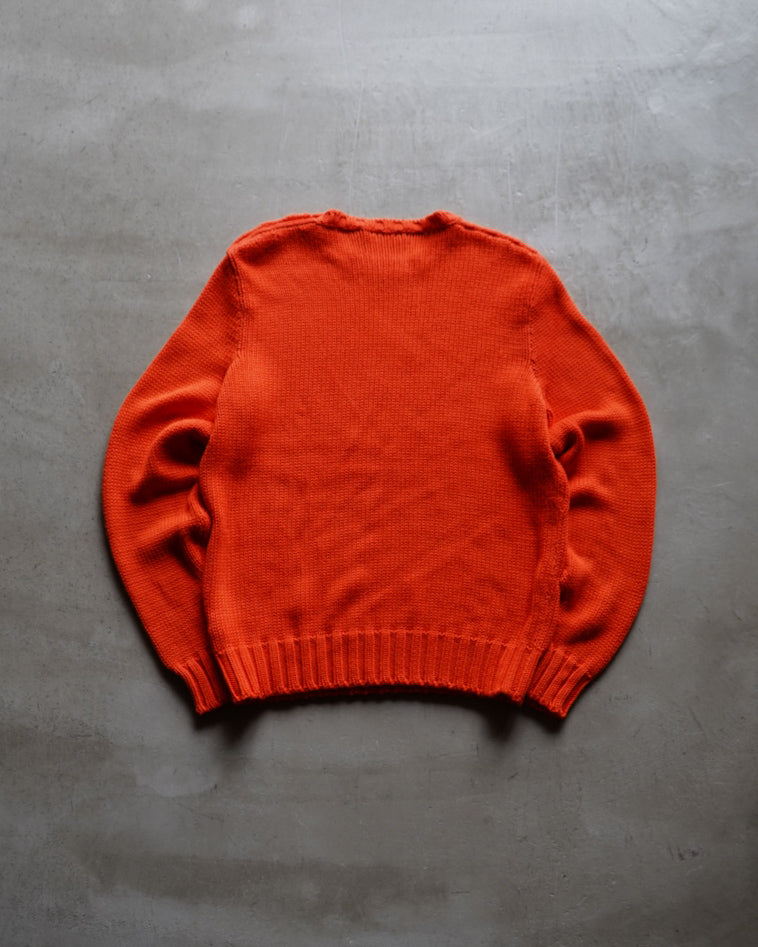 Ralph Lauren Purple Label cotton clue neck knit sweater