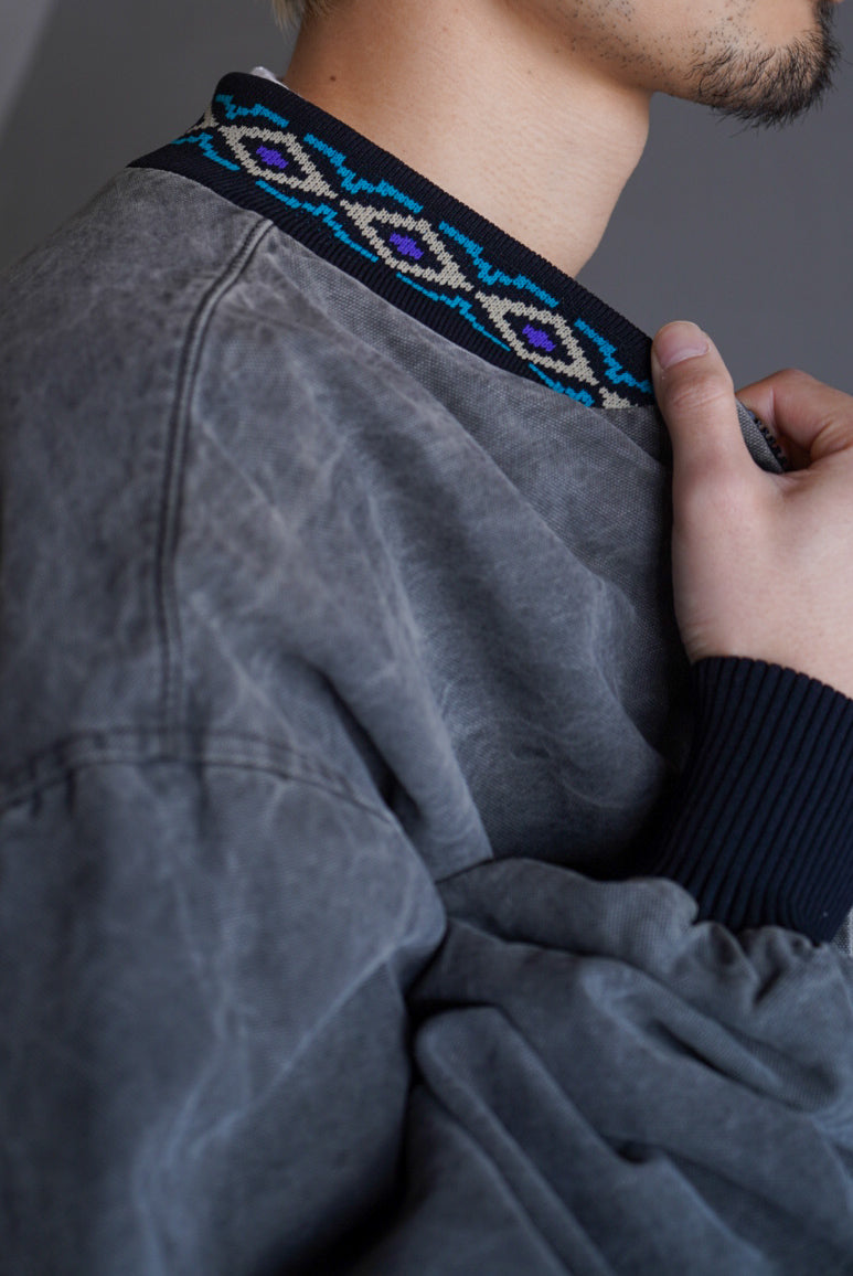 deuces and jacks native pattern ash black jacket