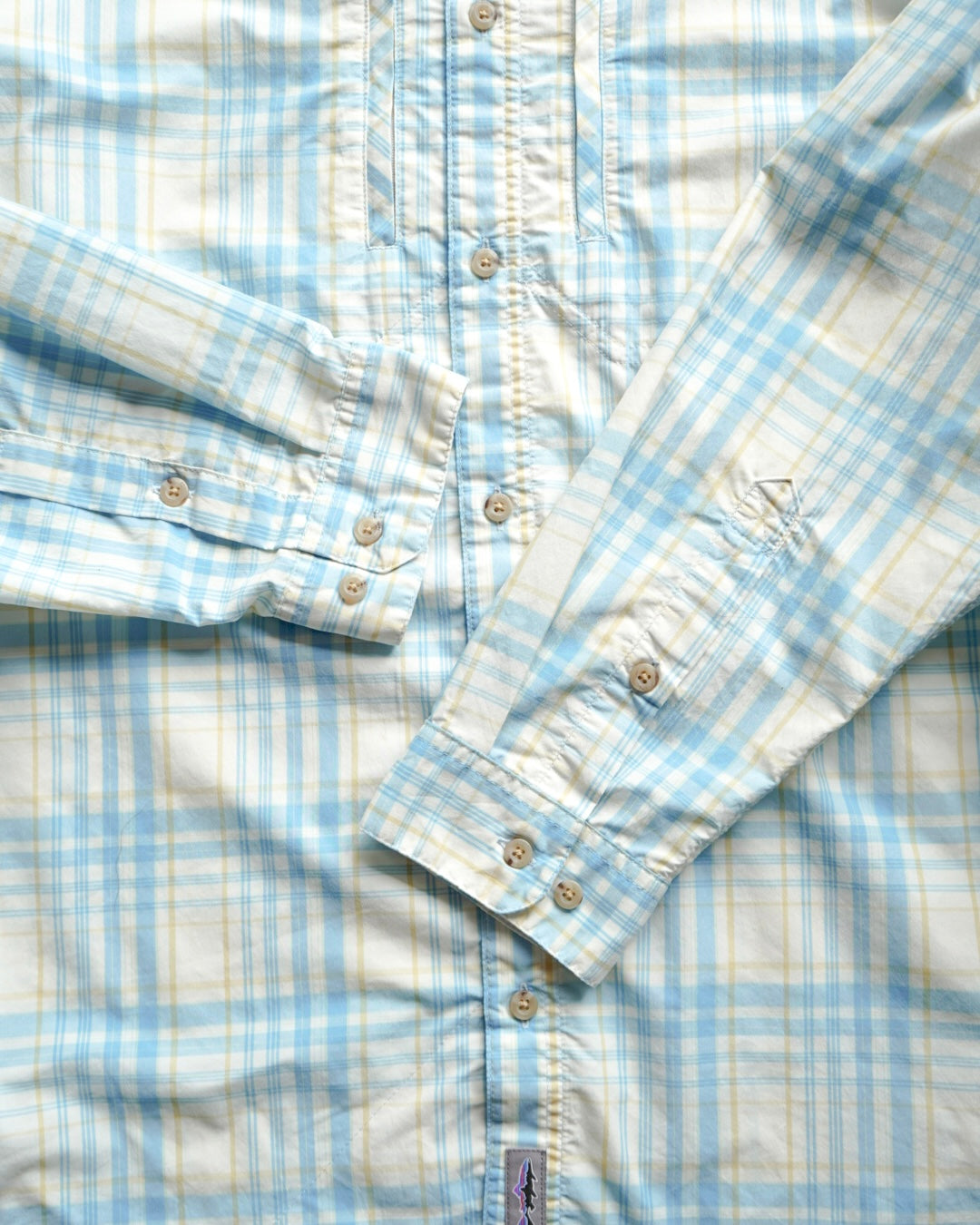 Patagonia plaid check pattern "Sun Stretch Long sleeve shirt"