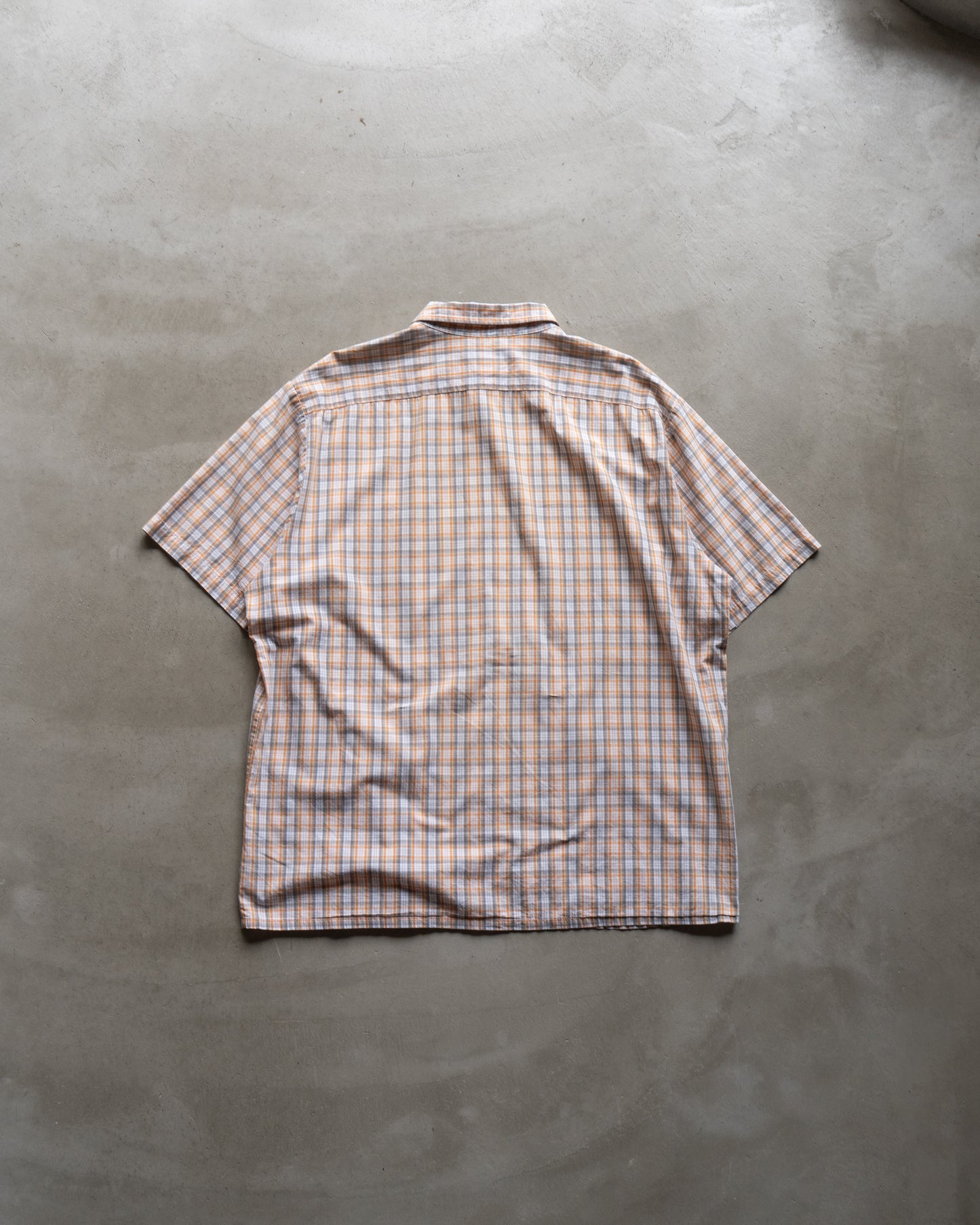 Calvin Klein Jeans cotton orange/gray check shirts .. box silhouette..