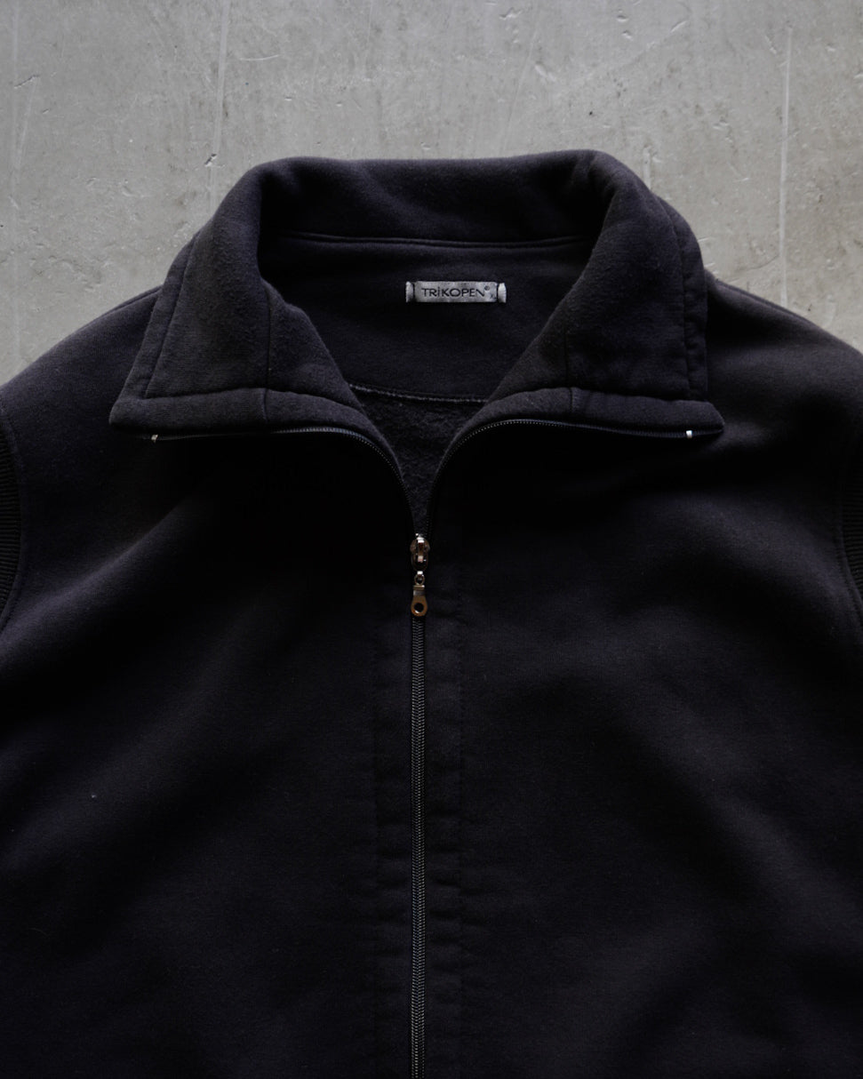 TRIKOPEN stand collar zip up vest