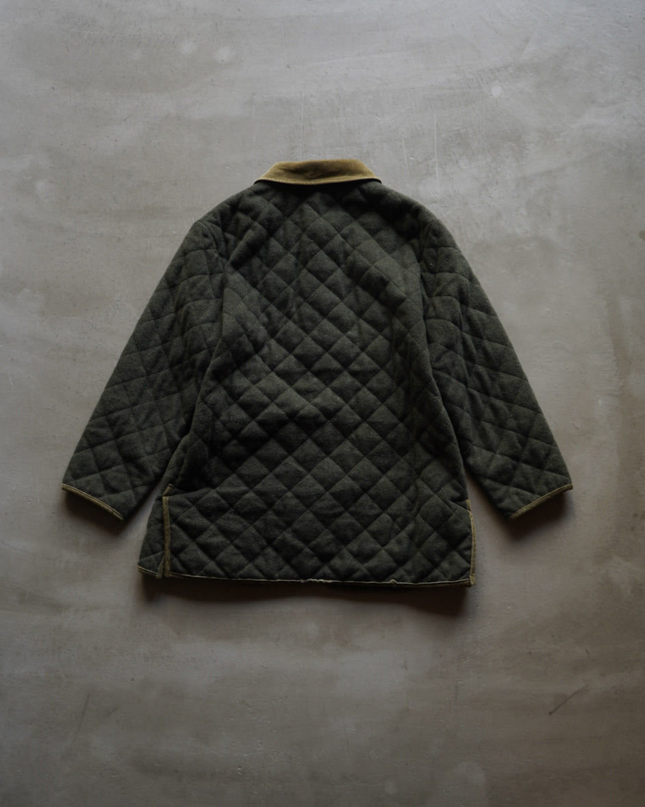 HUSKY wool switching quilting jacket