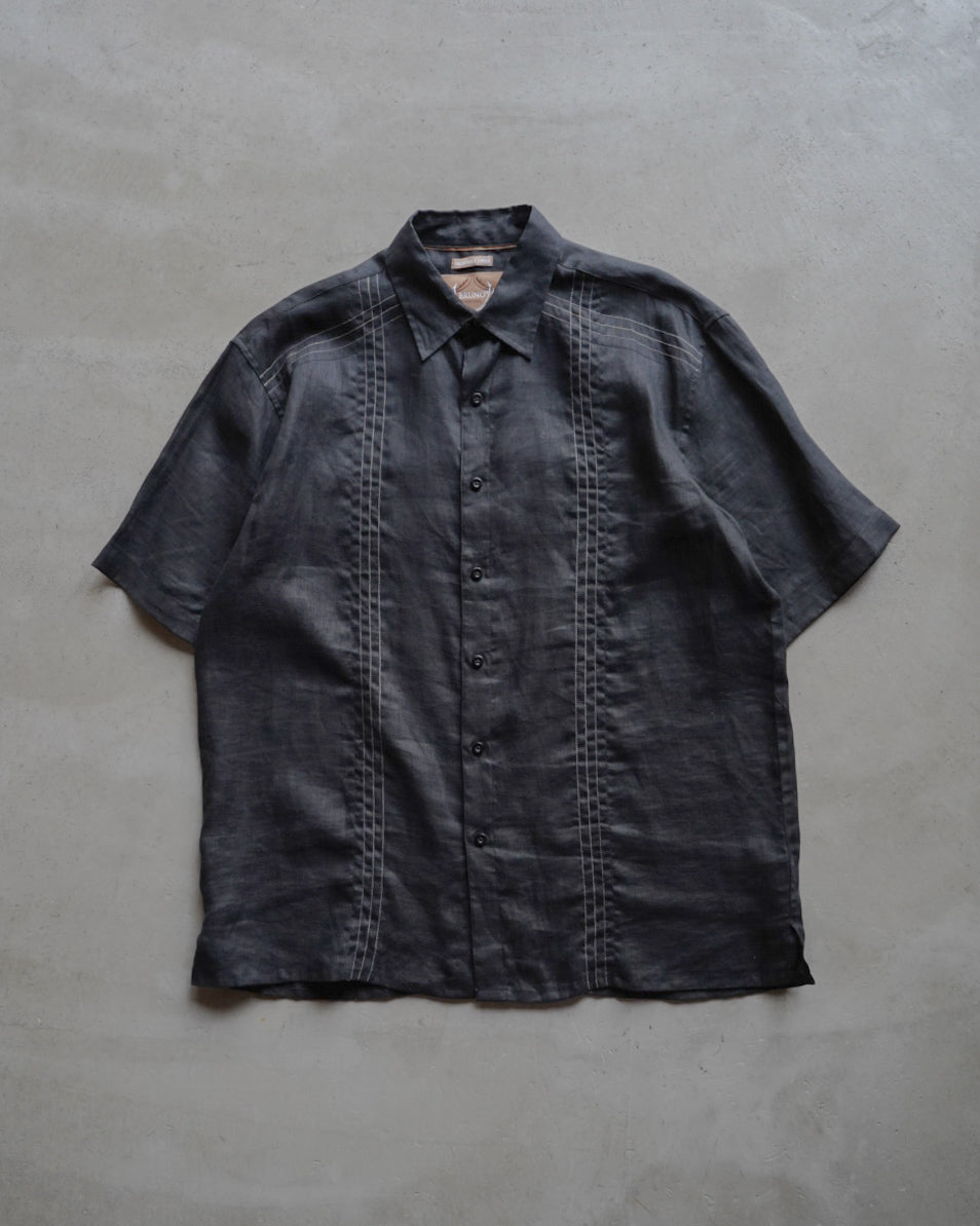 BRUNO NEW YORK Black Linen Shirt