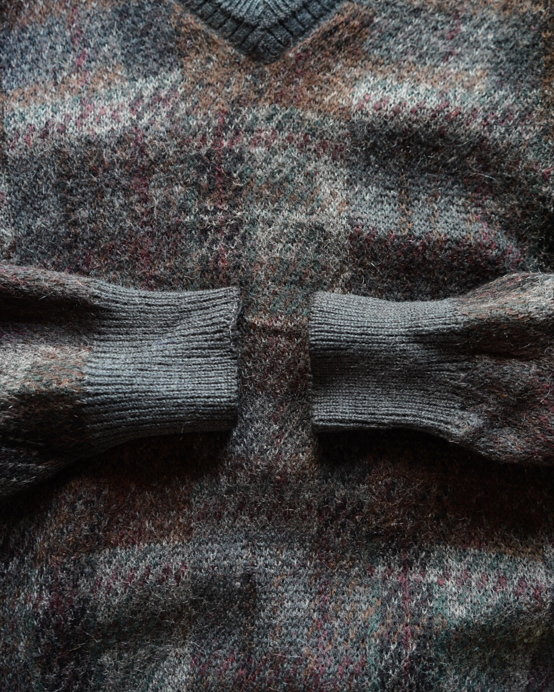 Scipione mohair touch V neck knit sweater