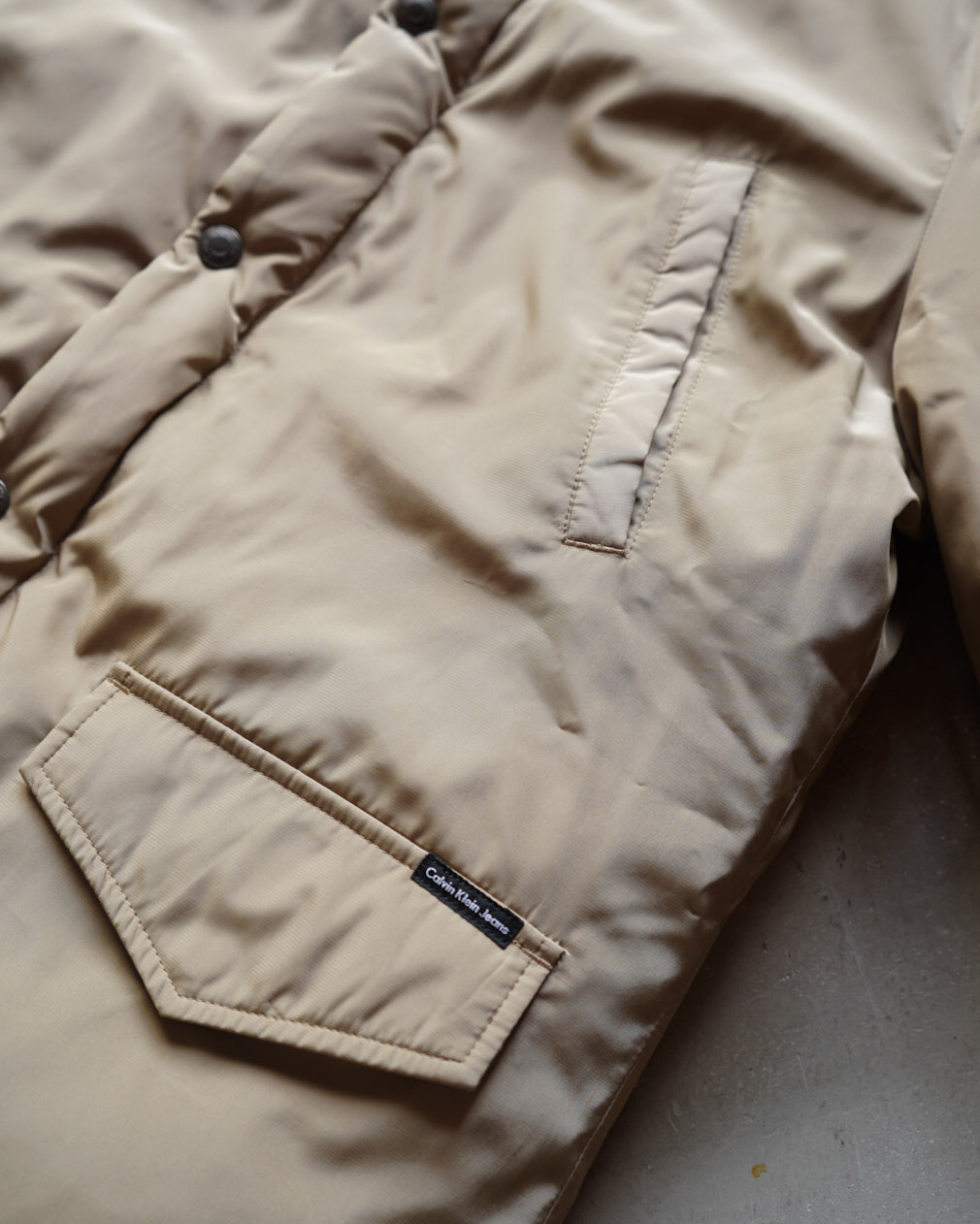 Calvin Klein Faux Fur Trim Down Parka