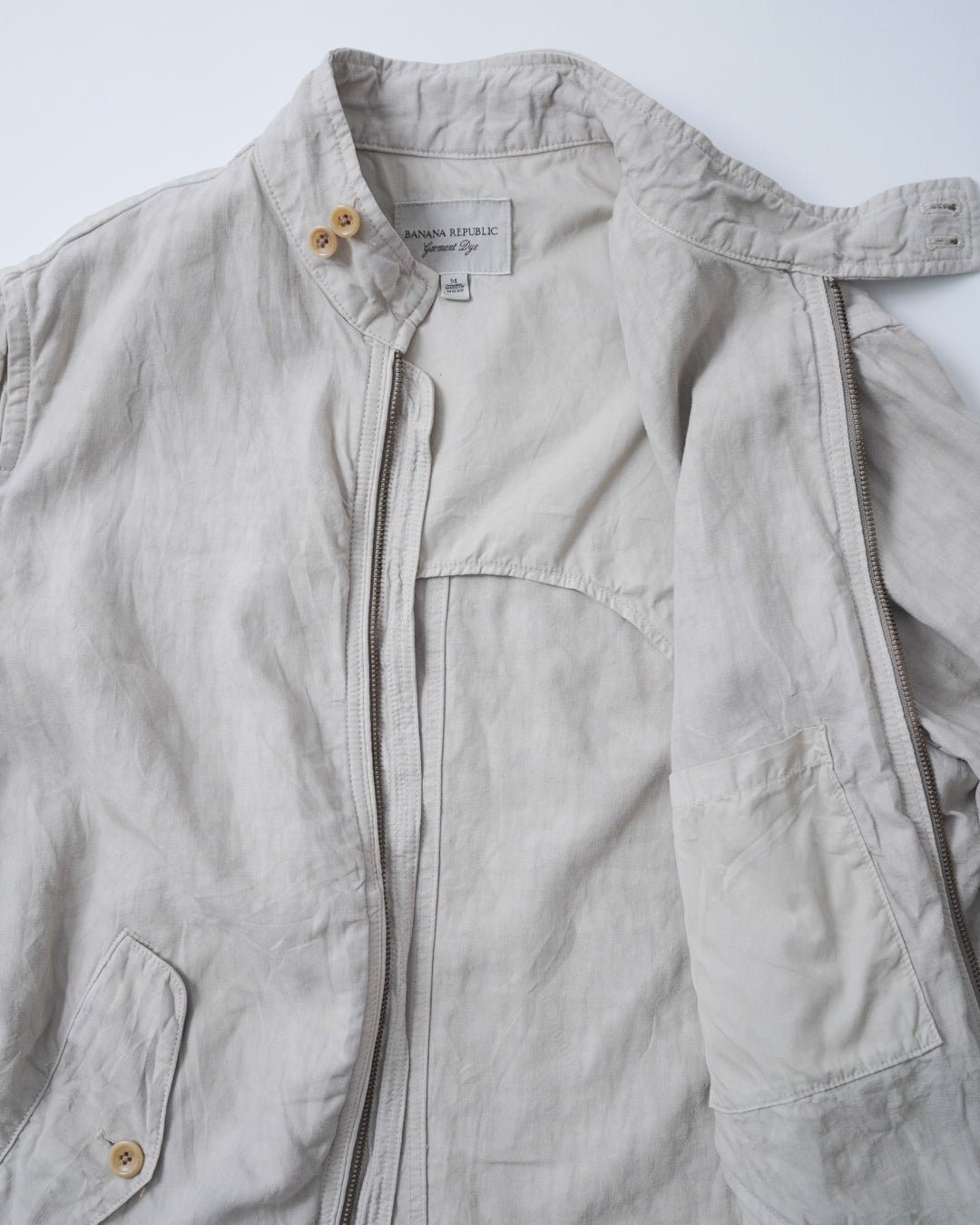 Banana Republic garment dye linen riders jacket