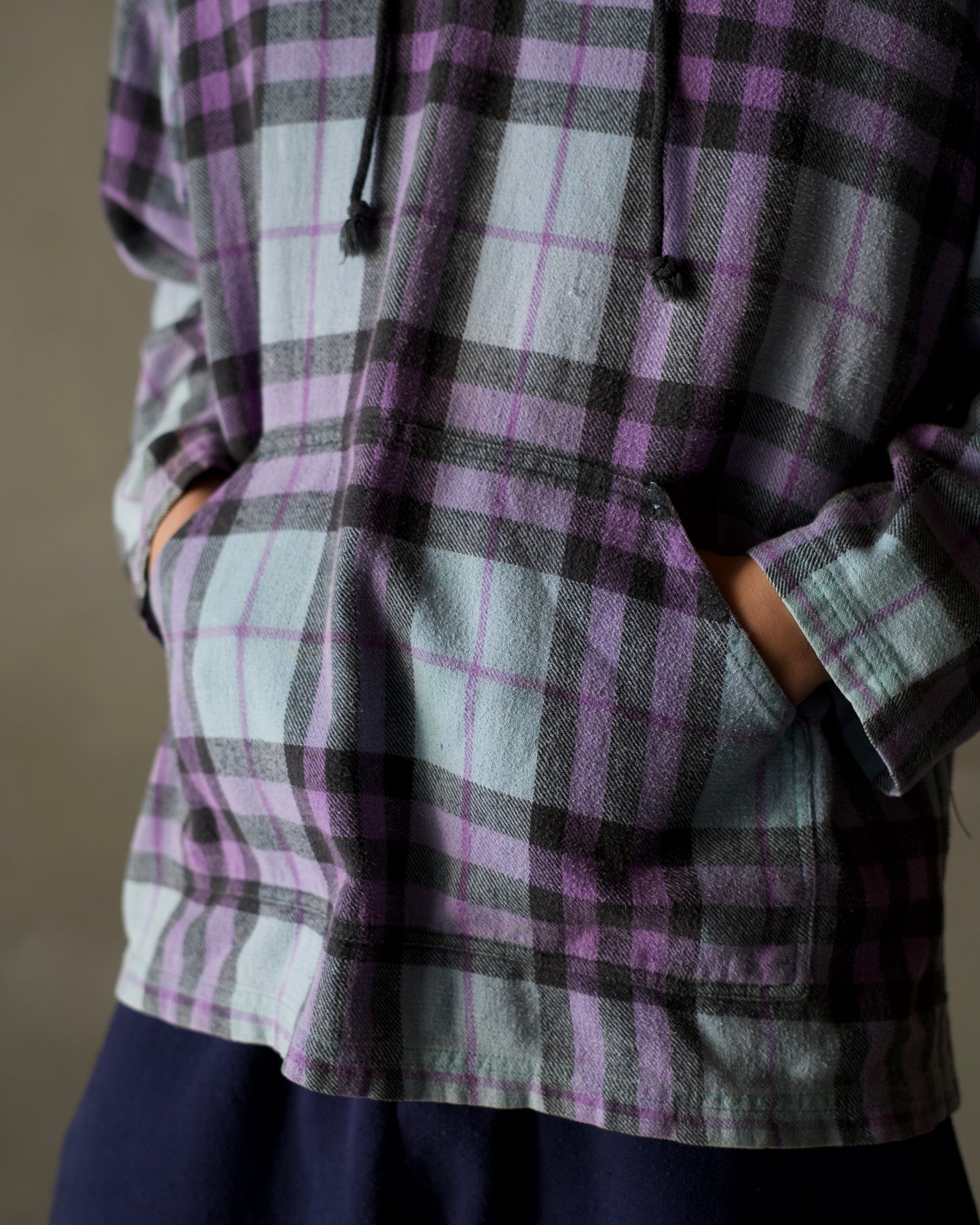 90s Cotton Check Mexican Parka