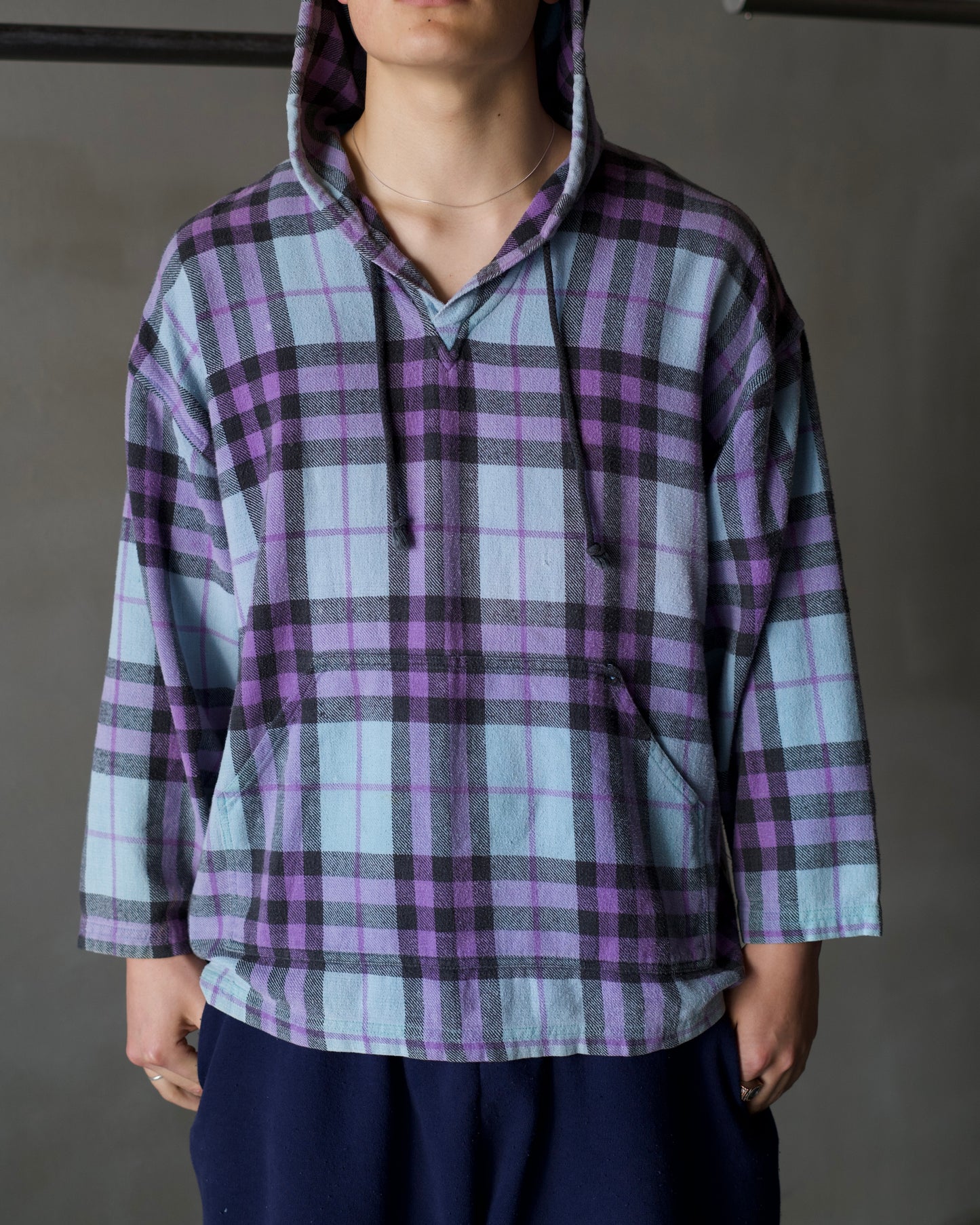 90s Cotton Check Mexican Parka