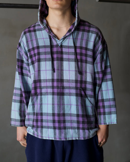 90s Cotton Check Mexican Parka