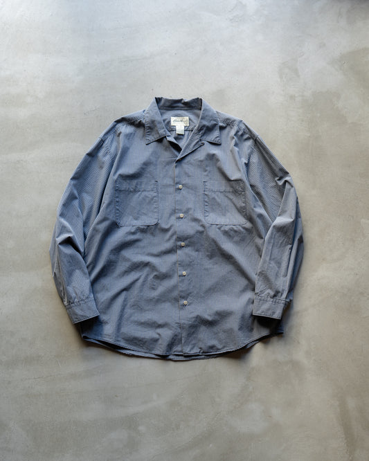 Eddie Bauer Open collar cotton check shirts