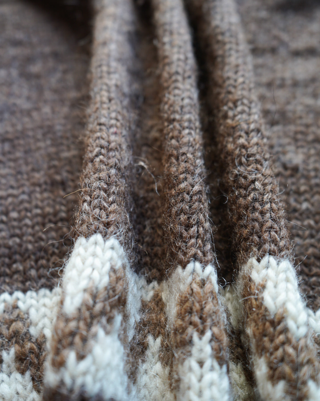 "ladies" 80s ICE WOOL ropey sweater cardigan