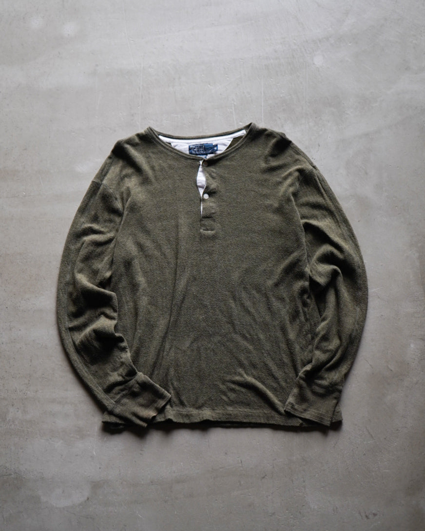 RALPH LAUREN henry neck long sleeve t-shirt