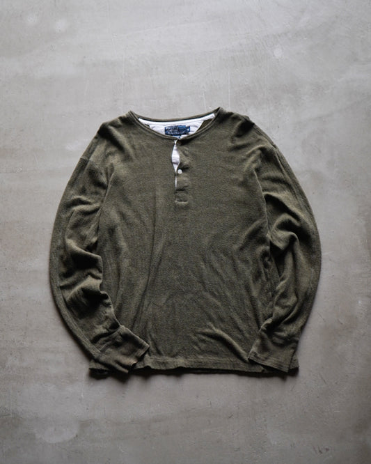 RALPH LAUREN henry neck long sleeve t-shirt