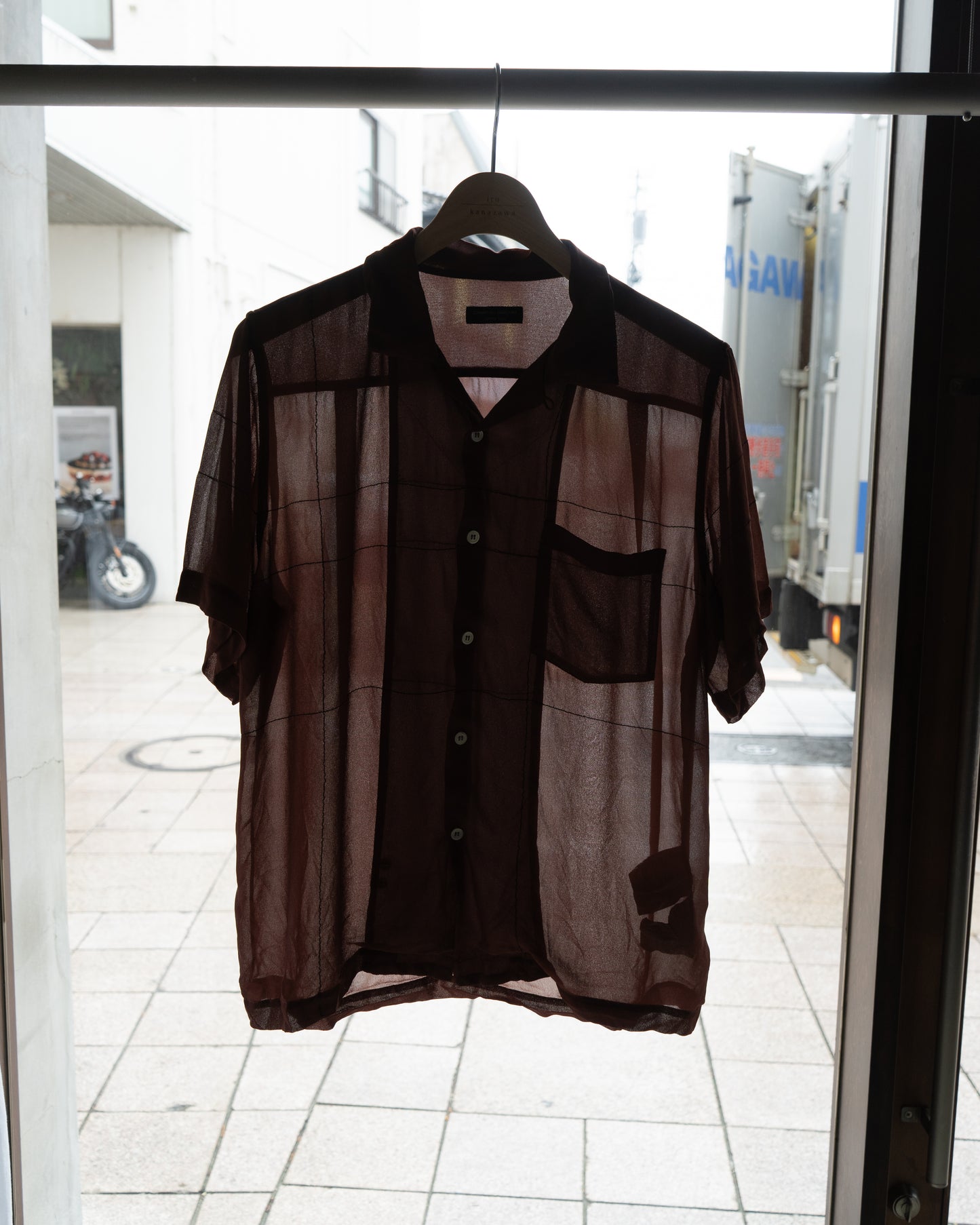 AD2002 comme des garçons homme plus see through s/s shirts