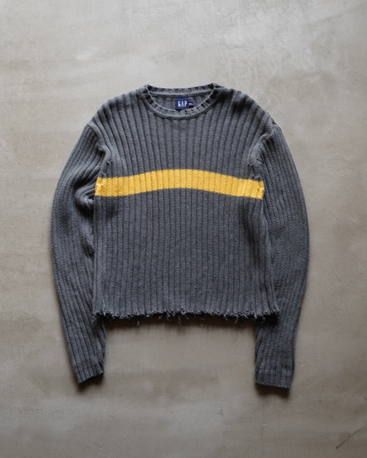 90s old GAP cotton ribbed crew neck knit sweater