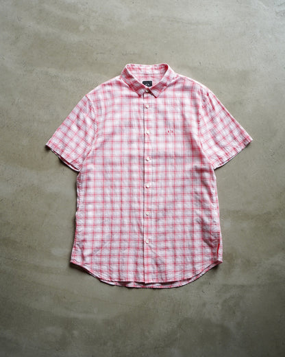 Armani Exchange Light Pink Check S/S  Shirt