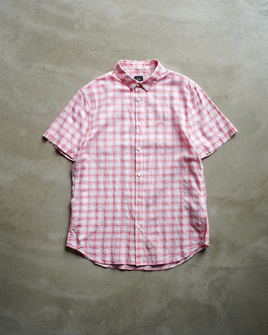 Armani Exchange Light Pink Check S/S  Shirt