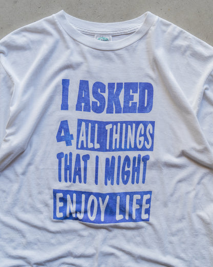 00's lettered print message tee