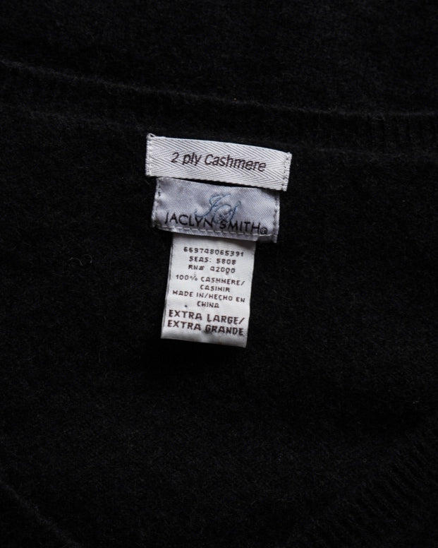 "ladies" JACLYN SMITH cashmere v neck knit sweater