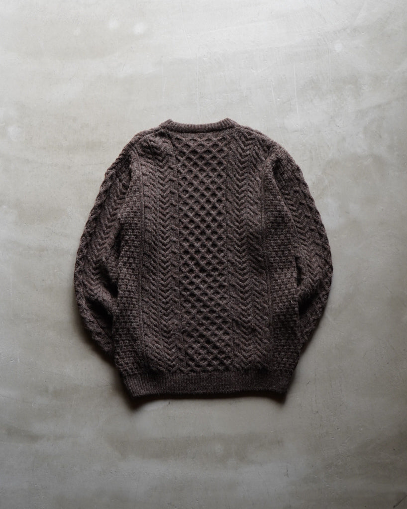 Orvis cable wool knit made in lreland