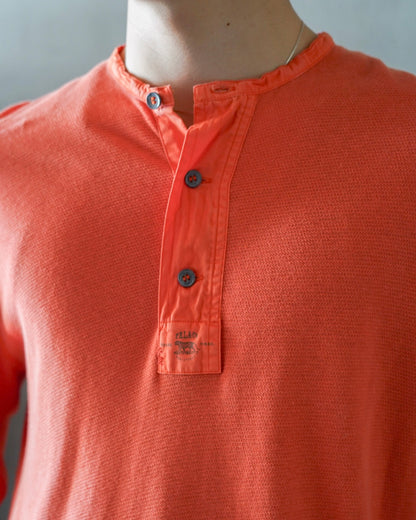 "Ralph Lauren" Orange Henley neck Shirt