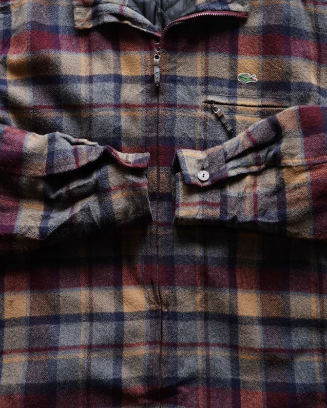 LACOSTE fleece quilting zip-up jacket