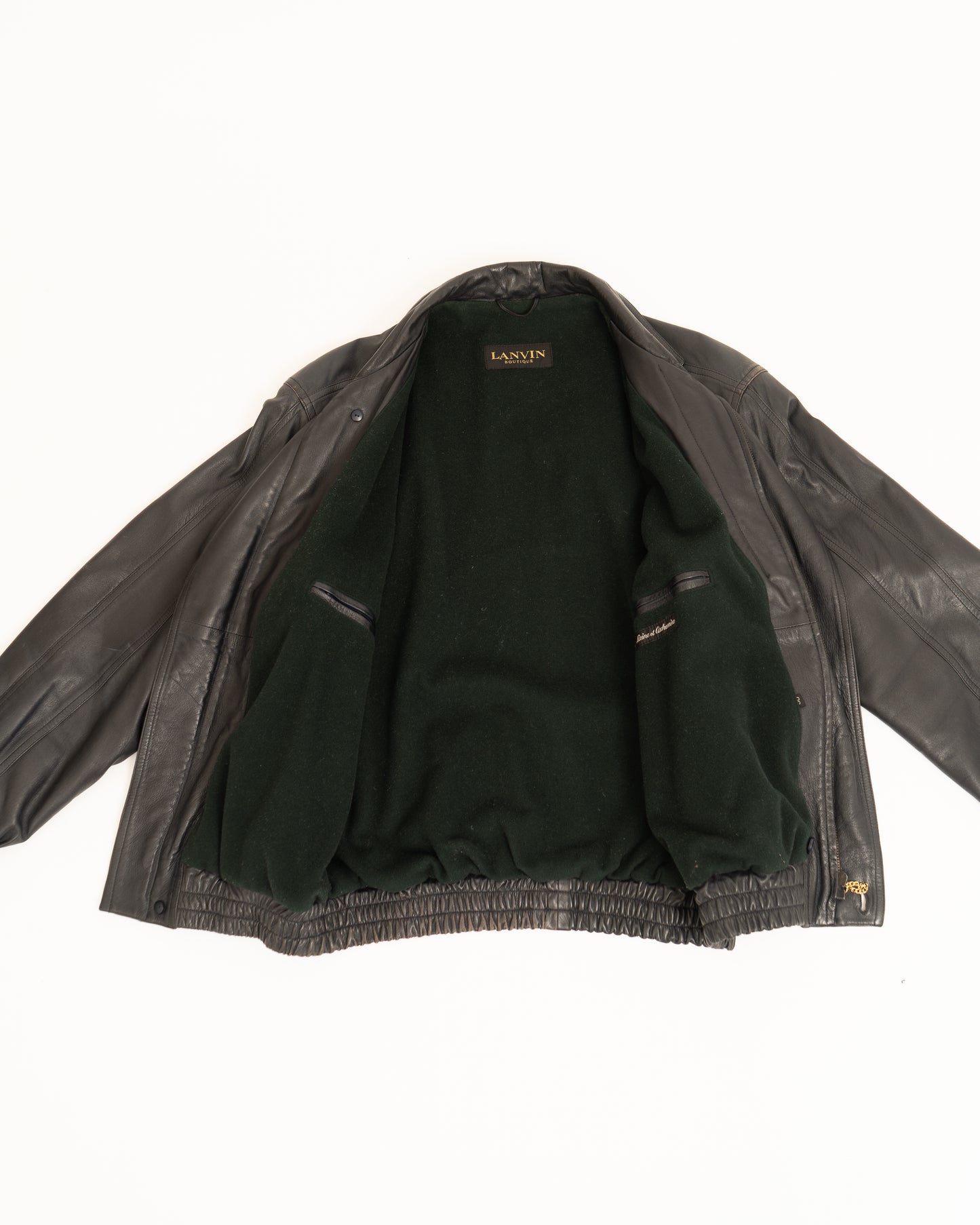 LANVIN front fly design leather jacket