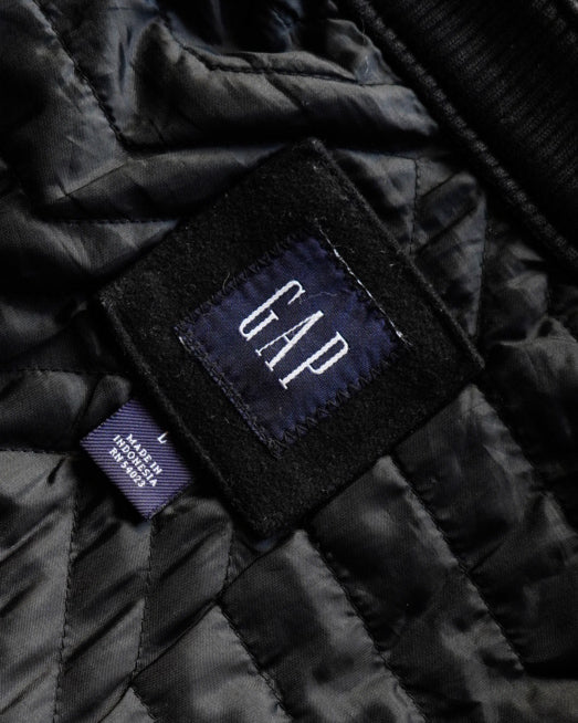 GAP melton wool stand collar zipup jacket