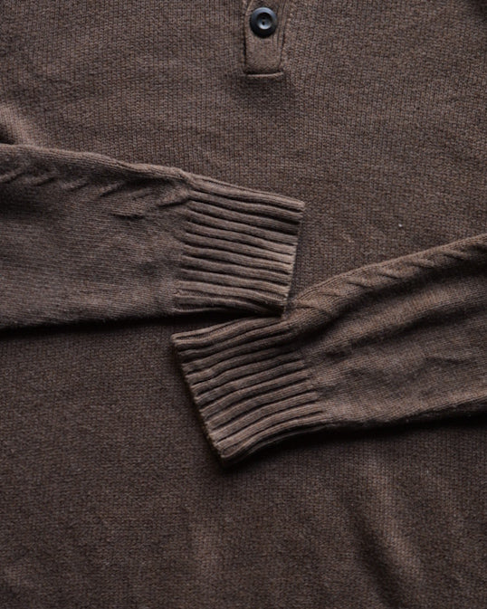 90s old gap cotton henry neck knit  sweater