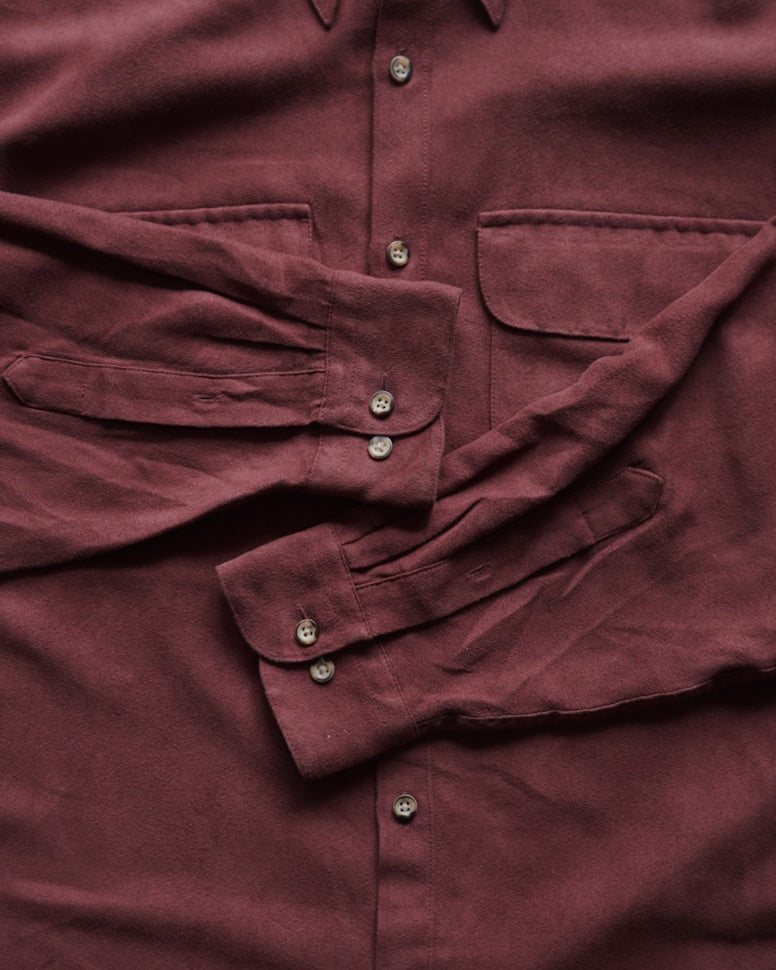 VANHEUSEN fake suede 2 pockets design shirt