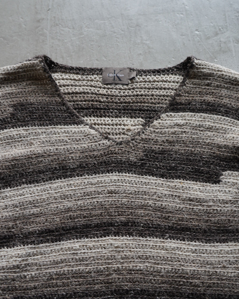 calvin klein gradation design v  neck knit  sweater