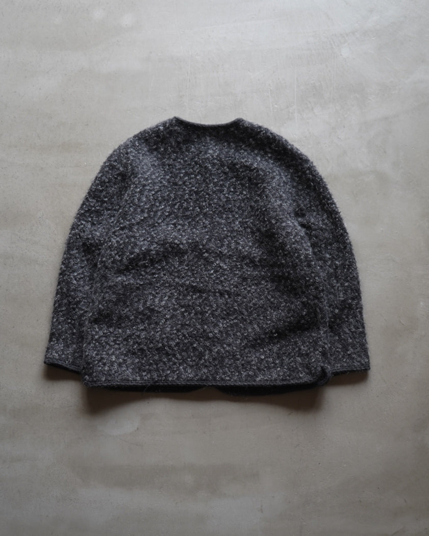 alpaca blend material metal buttons design cardigan