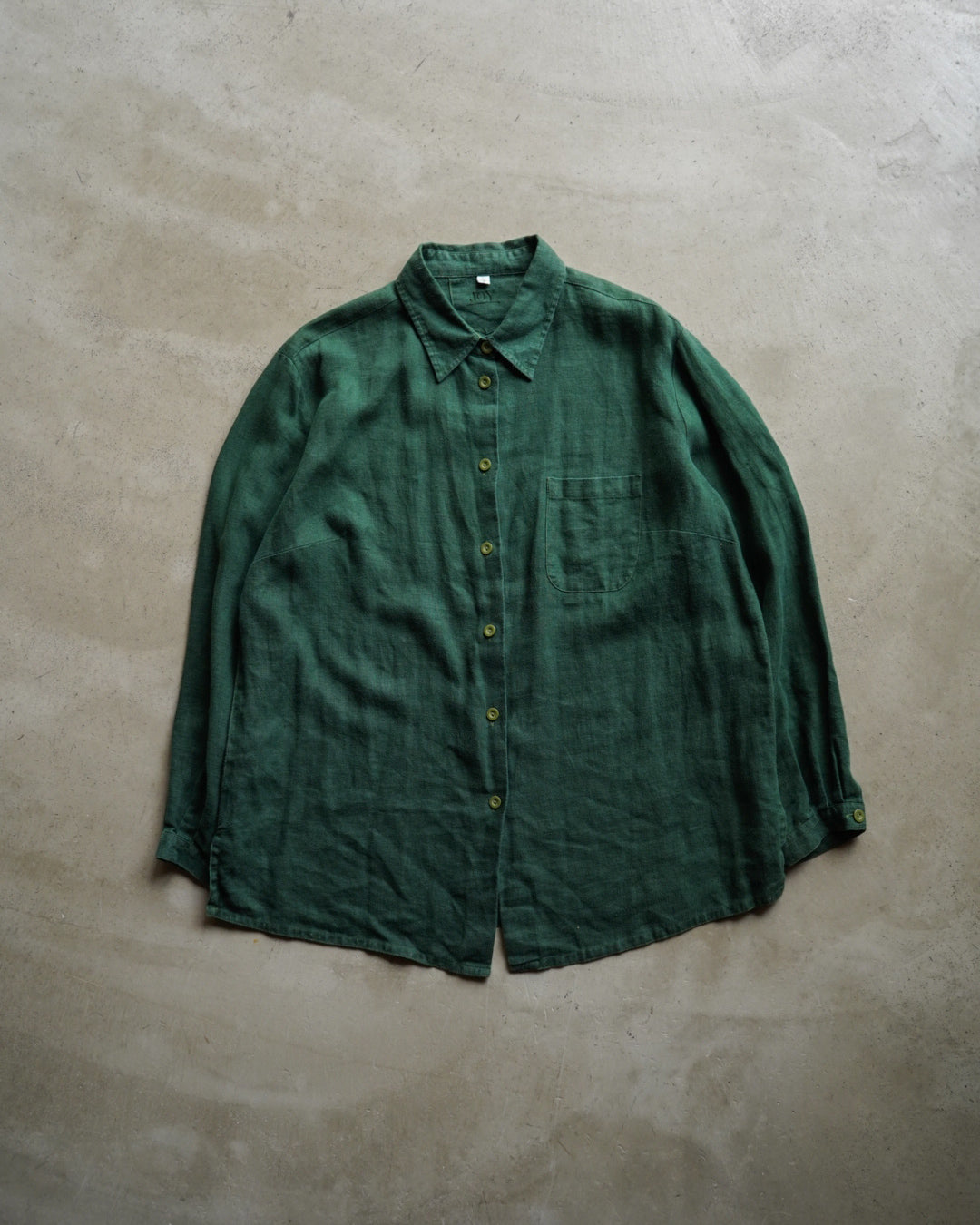 Linen L/S over shirt green color