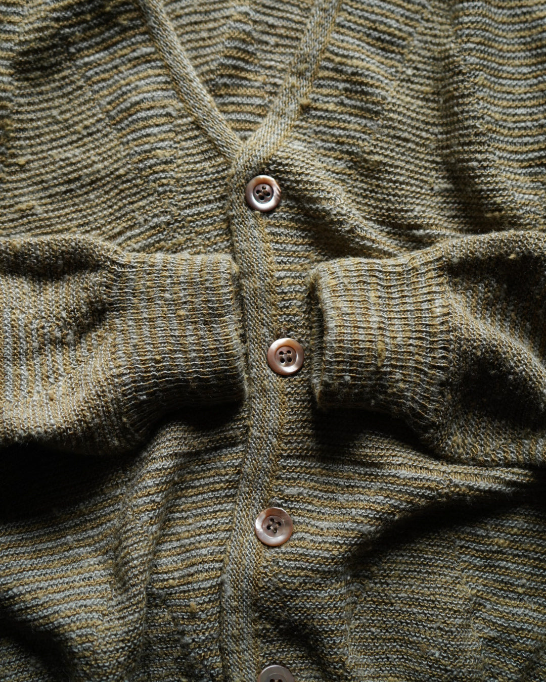 80s ROSTROMA Acryl silk nep design cardigan